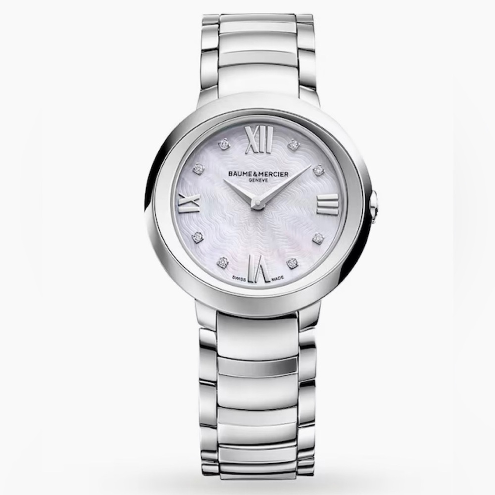 Baume et Mercier Promesse MOA10158 30mm Q Geneve with Diamonds & mother of pearl